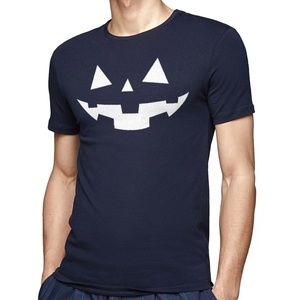 HALLOWEEN PARTY PUMPKIN FACE NAVY MEN'S T-SHIRT